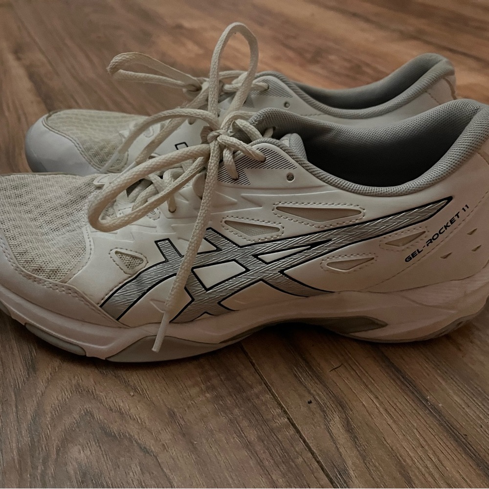 ASICS Women's Gel-Rocket 11 Cream Athletic Shoes